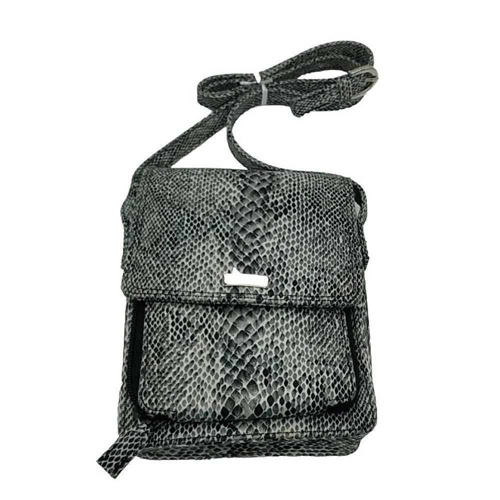 Nine West Faux Python Snake Print Small Crossbody… - image 1